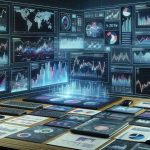 A high-definition, photorealistic image showing a Stock Market update. Display various trends and influences indicated on charts, graphs, and financial documents. Elements like fluctuating bar graphs, line charts, pie charts are seen spread across multiple screens in a high tech environment. Piles of reports and statistical documents are also seen on a desk, suggesting extensive research and analysis work. Note that this scenario does not include human figures.